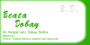 beata dobay business card